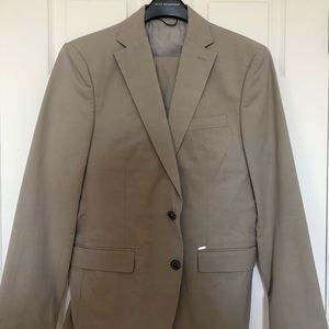 Zara Khaki Solid Suit